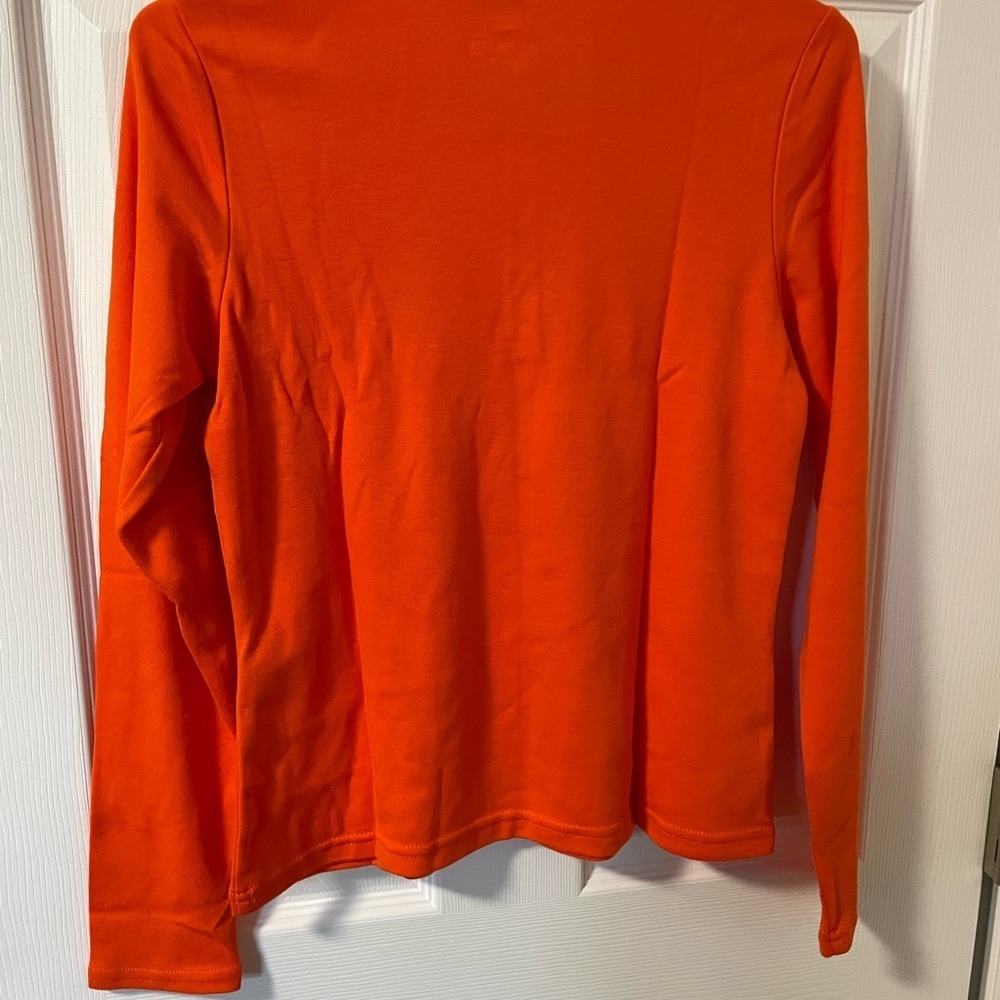 New with tags Kids school uniforms orange xxl 18 long sleeve collar polo shirts - Picture 5 of 5
